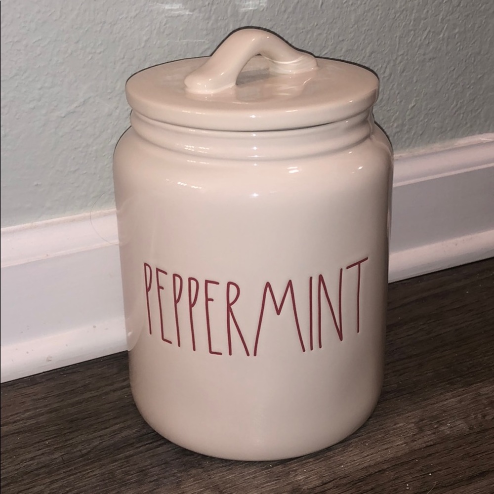 Rae Dunn Peppermint Canister